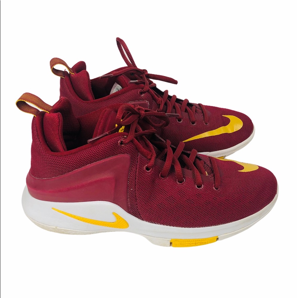 NIKE LEBRON ZOOM WITNESS CAVALIERS WINE sz Y7 - Picture 2 of 10
